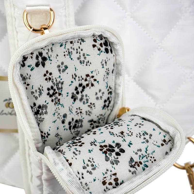 Lemonbella Quilted Pickleball Bag | Courtly White