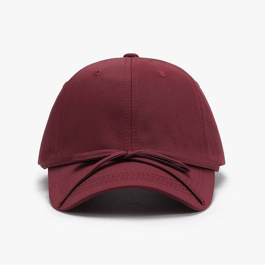 Women’s Quick-Dry Soft Top Baseball Cap with Bow
