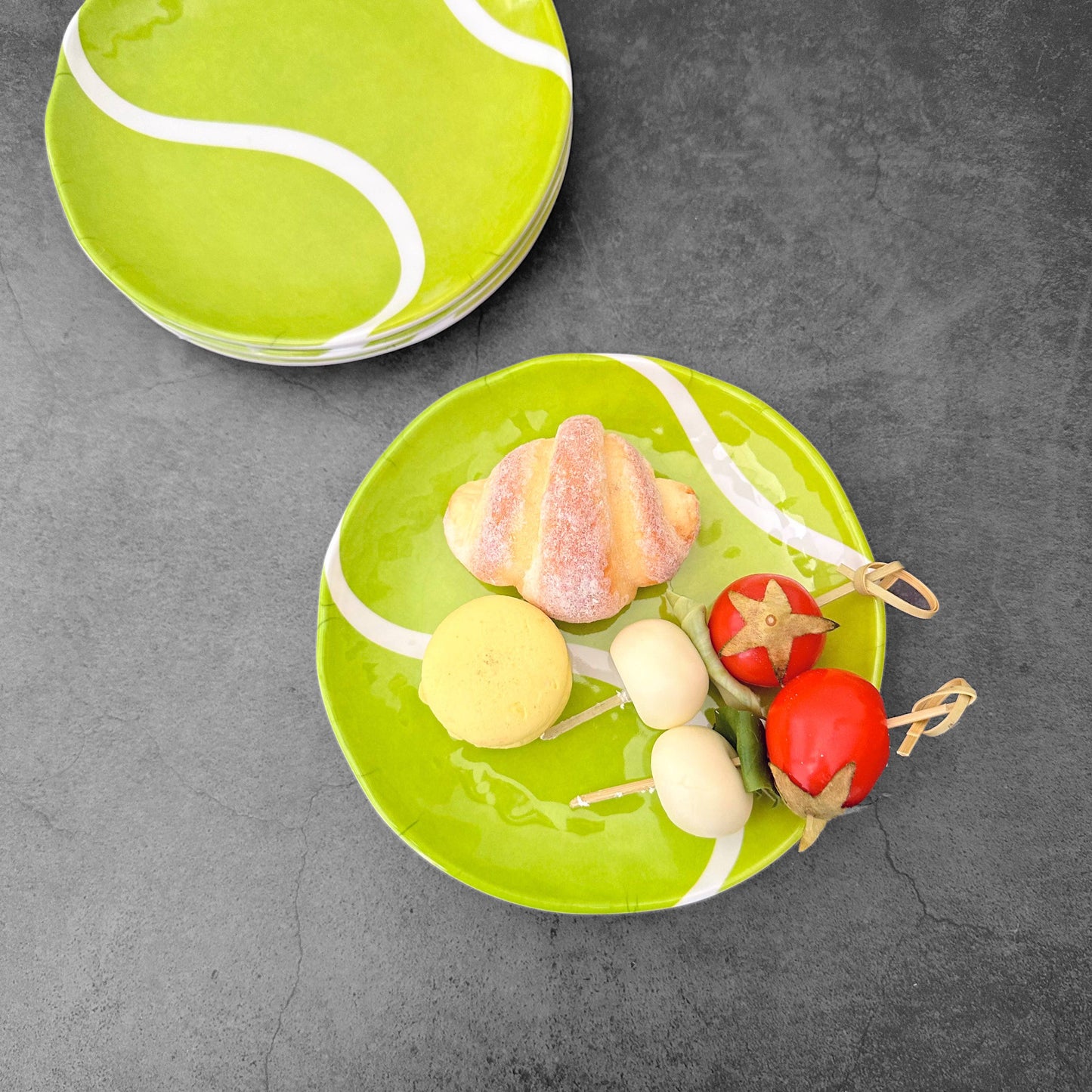 Tennis Ball Melamine Plate 6"