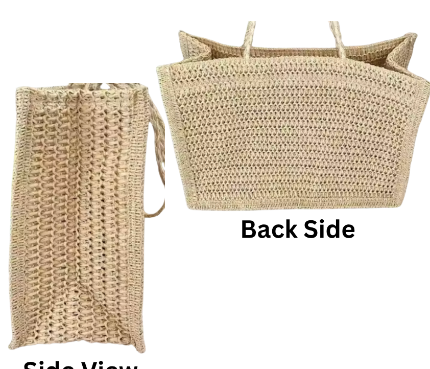 Tennis. Beach. Repeat. Crocheted Tote