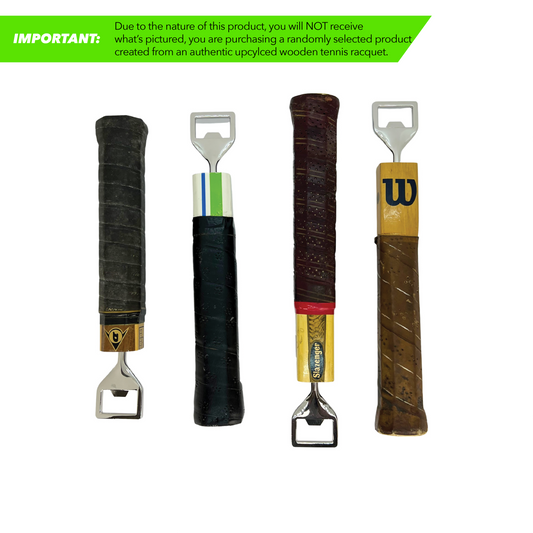 Antique Wooden Tennis Racket Beer Bottle Opener