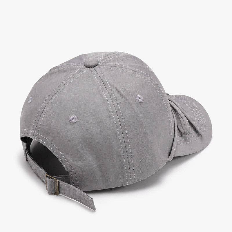 Women’s Quick-Dry Soft Top Baseball Cap with Bow