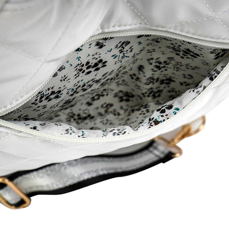 Lemonbella Quilted Pickleball Bag | Courtly White