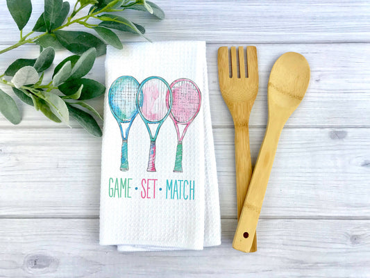 Game. Set. Match. Waffle Weave Towel