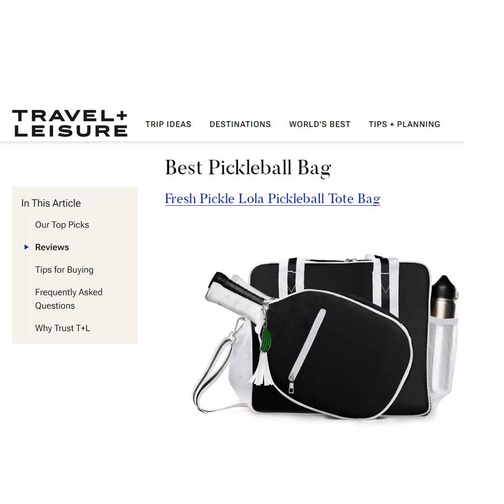 Lola Pickleball Tote Bag | Navy Stripe