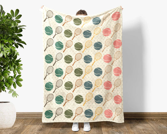 Retro Racket Velveteen Blanket | 60" × 80"