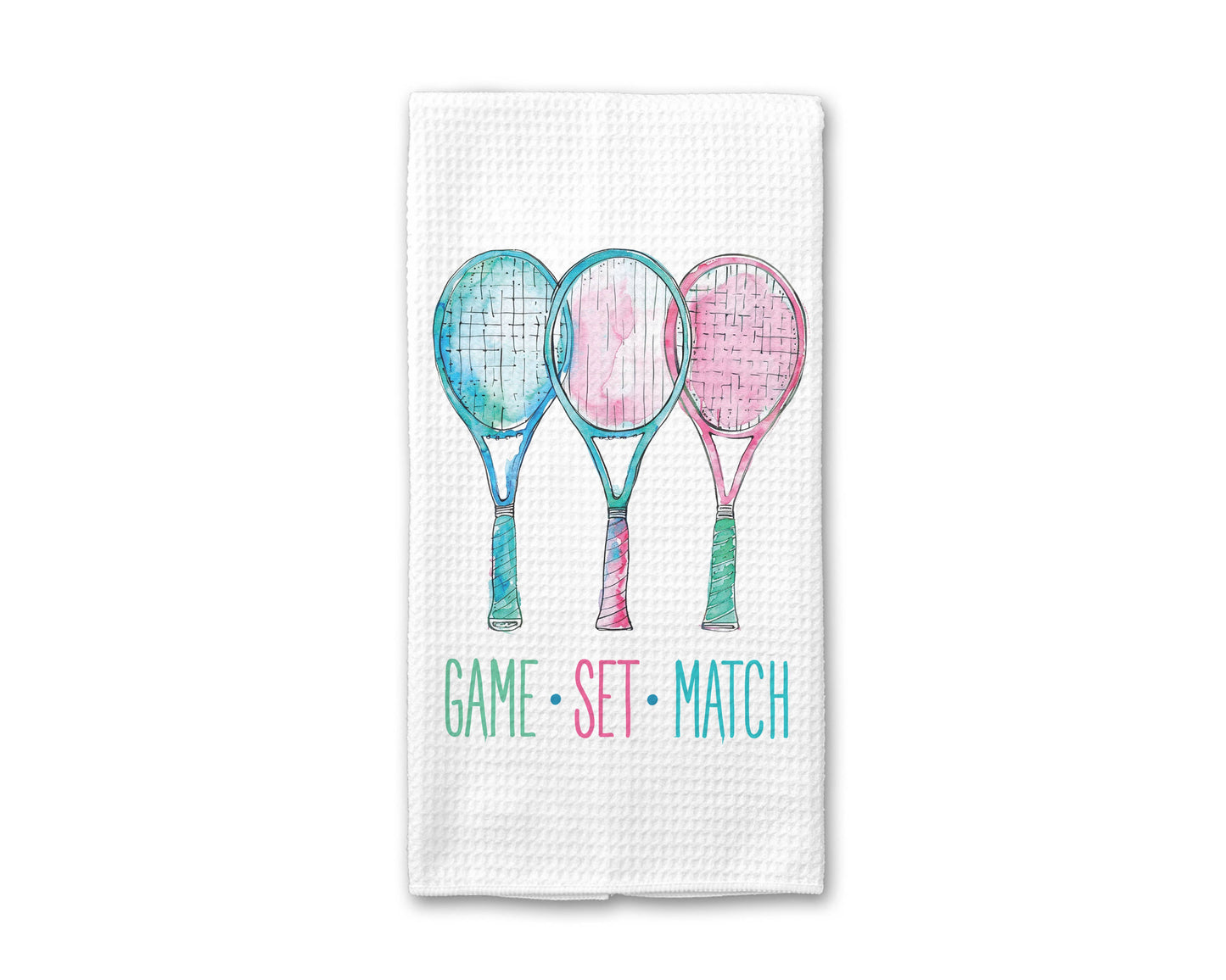 Game. Set. Match. Waffle Weave Towel