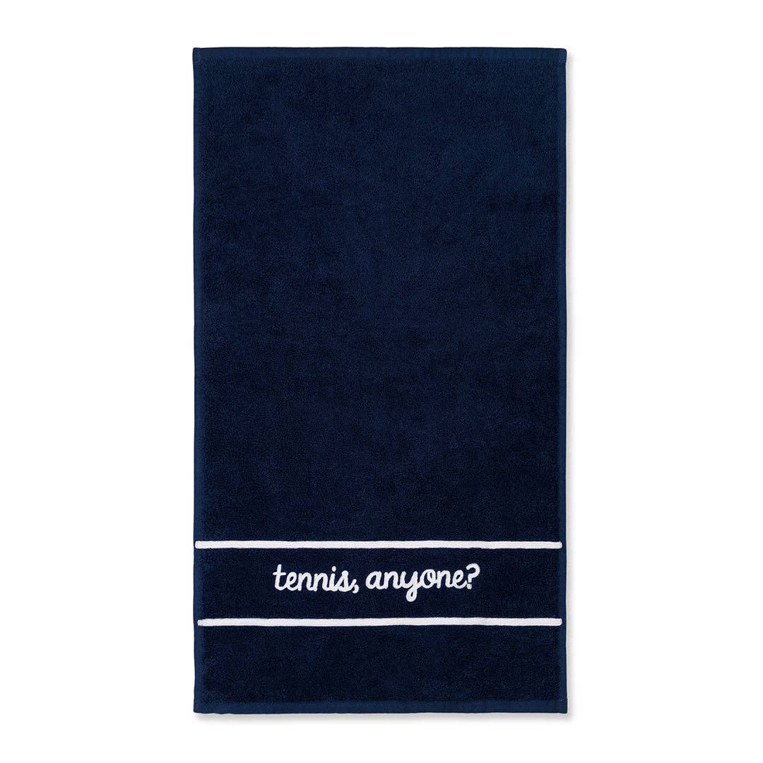 Swift Terry Towel: Tennis Anyone Navy by Ame & Lulu