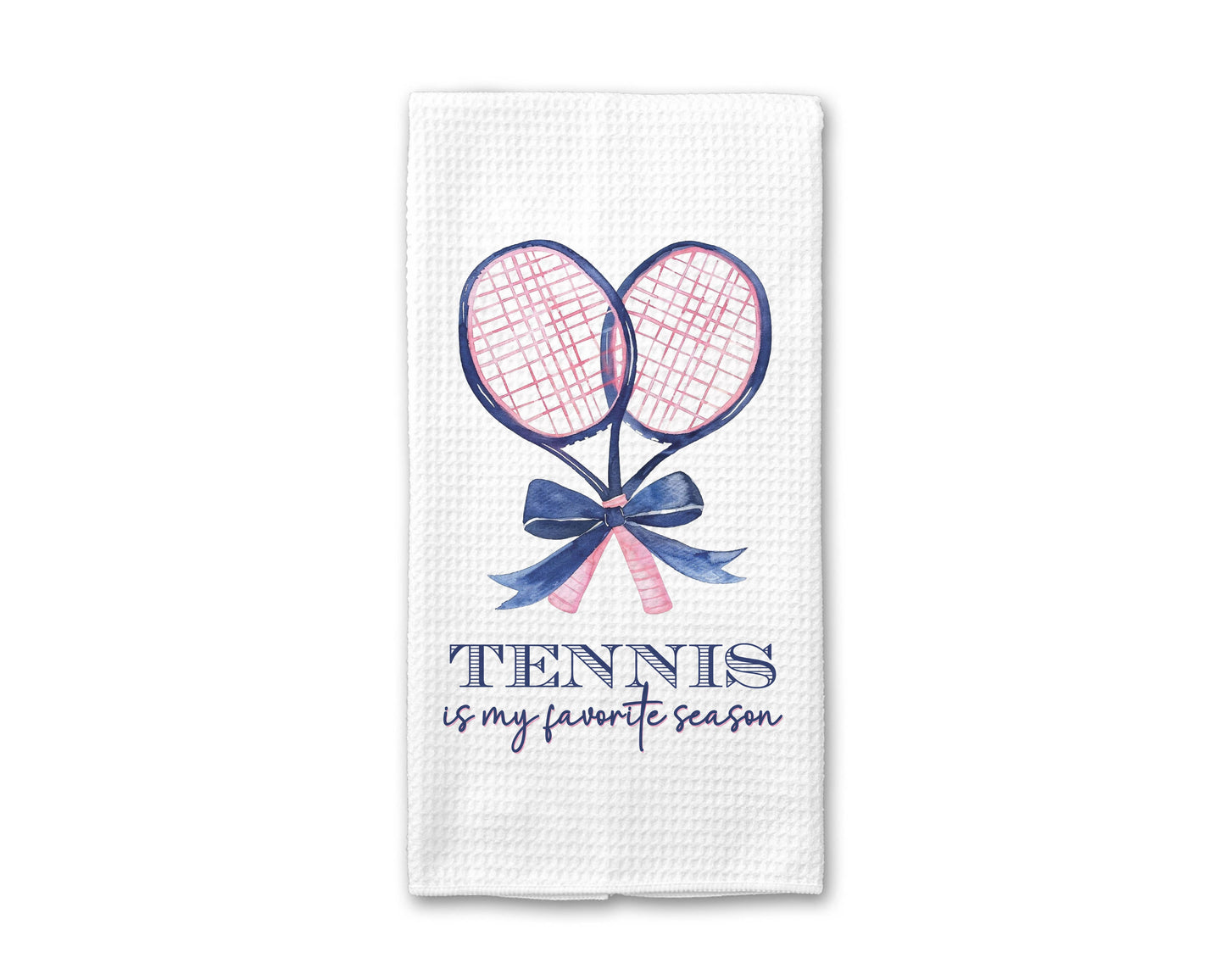 Tennis Favorite Season Waffle Towel