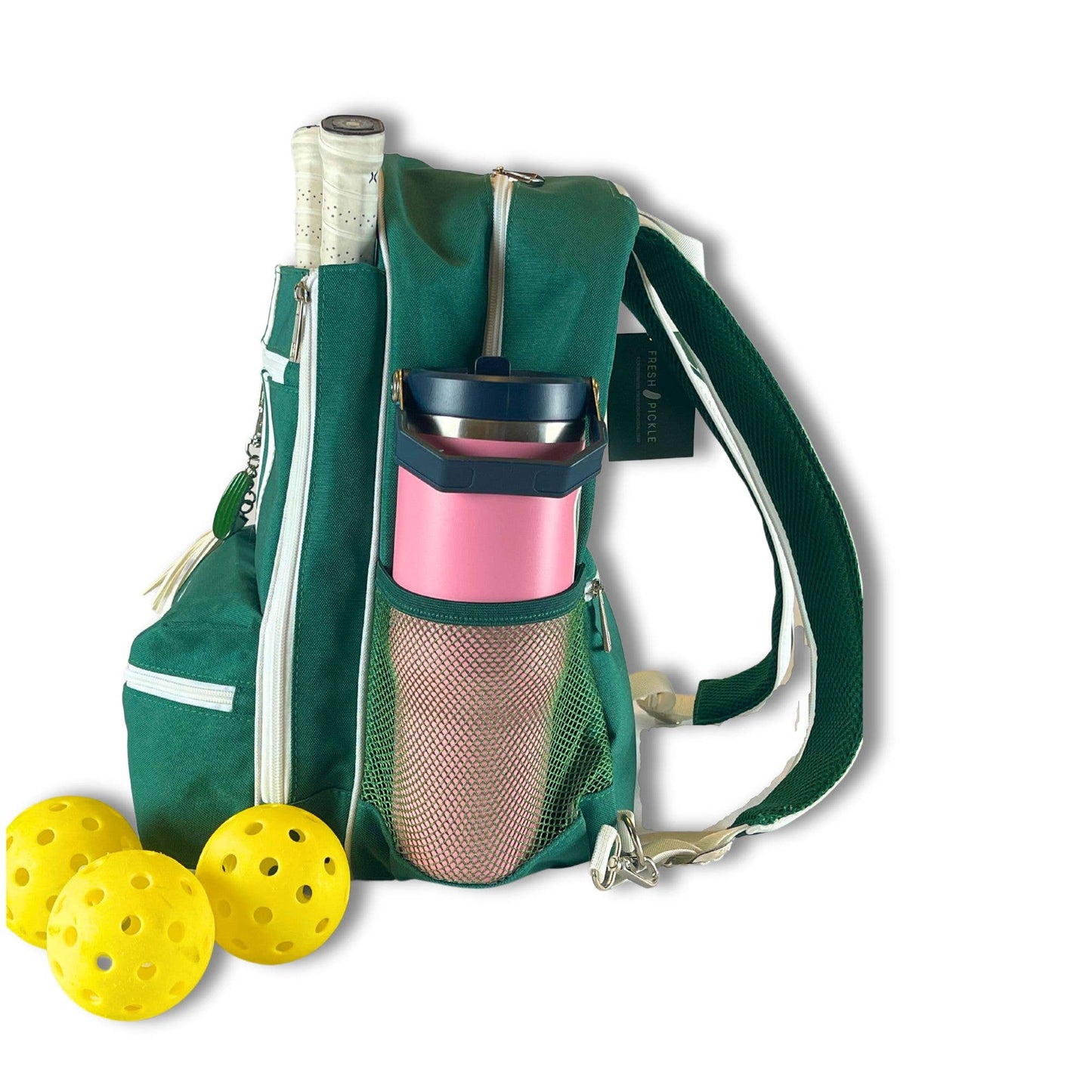 The Teddi Pickleball Backpack | Green & White