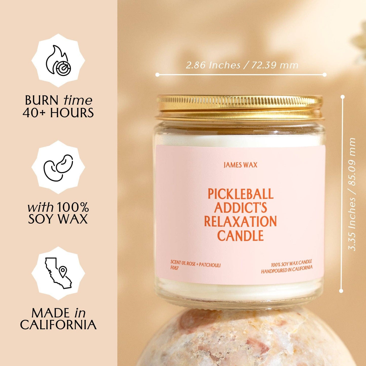Pickleball Addict's Relaxation Candle | Mimosa + Pineapple