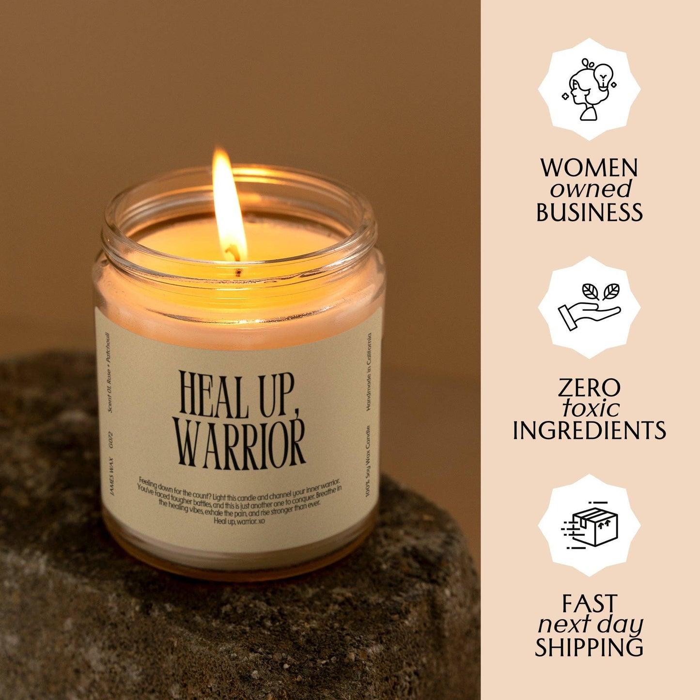 Heal Up Warrior Candle | Coconut + Orange