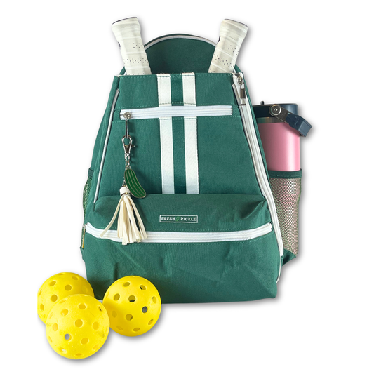 The Teddi Pickleball Backpack | Green & White