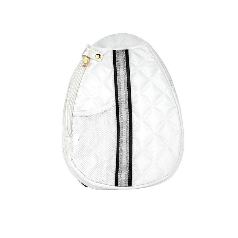 Lemonbella Quilted Pickleball Bag | Courtly White
