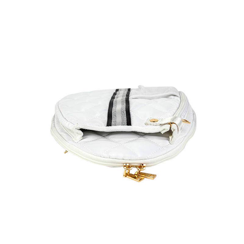 Lemonbella Quilted Pickleball Bag | Courtly White