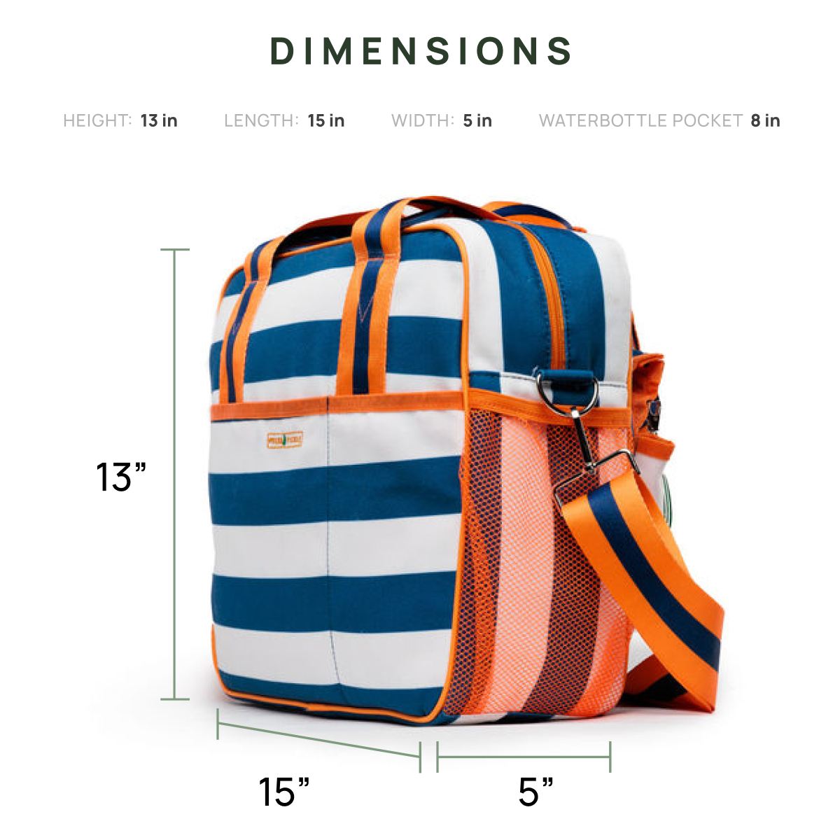 Lola Pickleball Tote Bag | Navy Stripe
