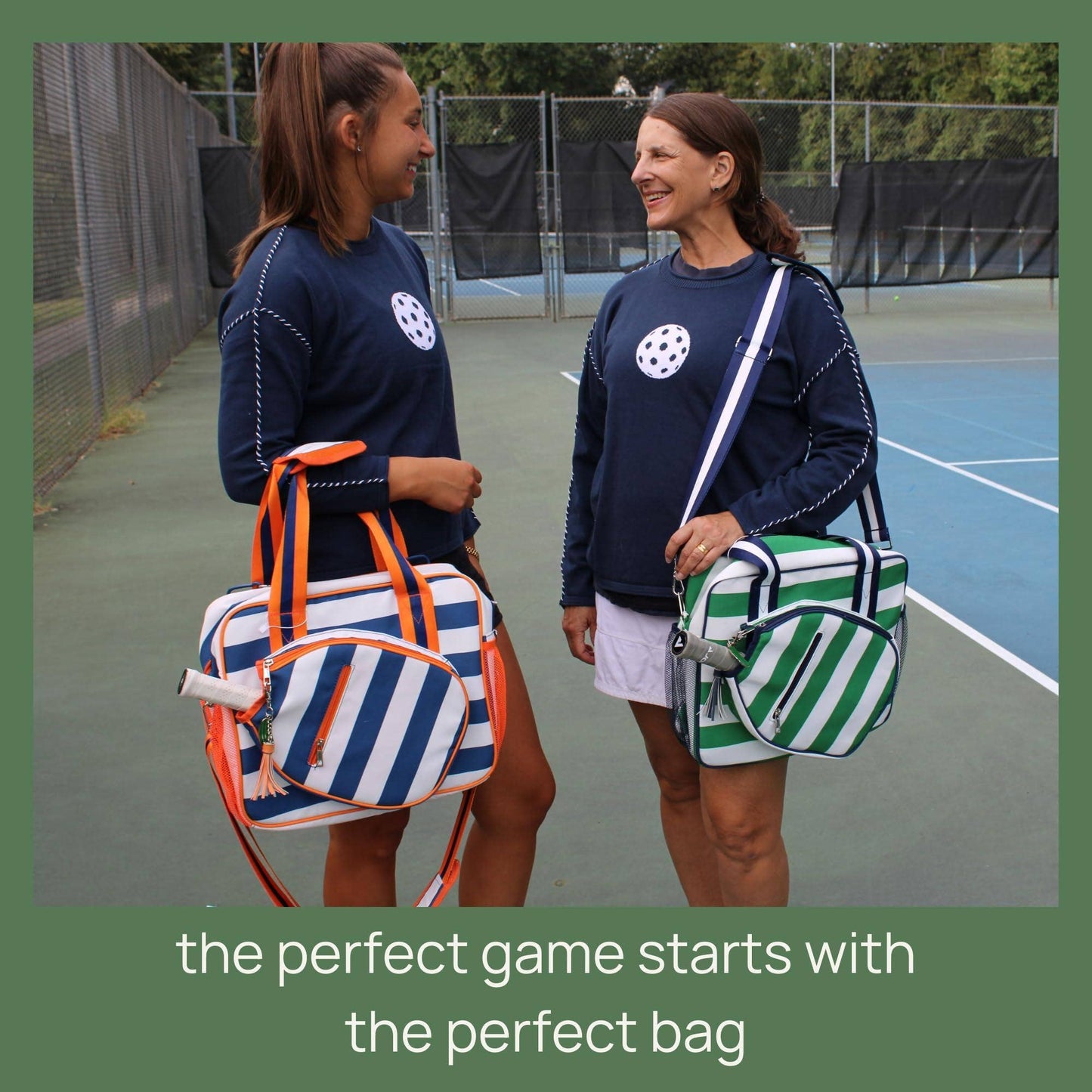 Lola Pickleball Tote | Pink & White