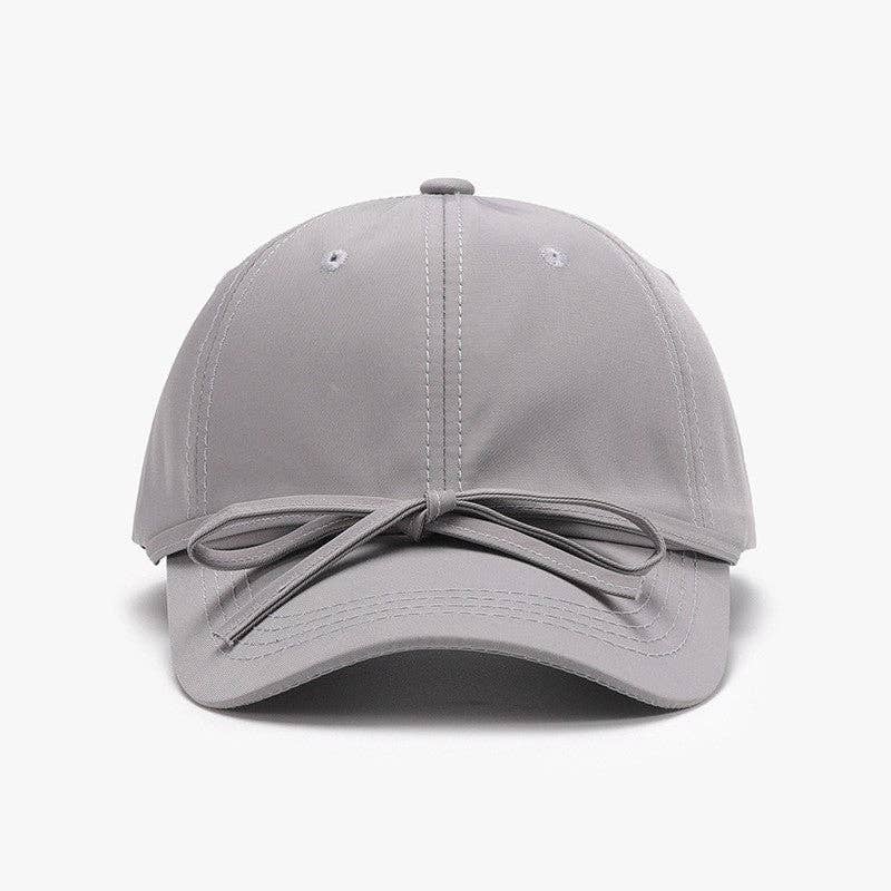 Women’s Quick-Dry Soft Top Baseball Cap with Bow