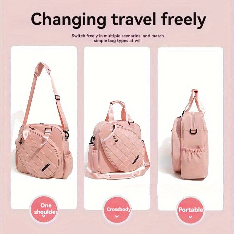 Large Capacity Tennis Racket Bag | Pink