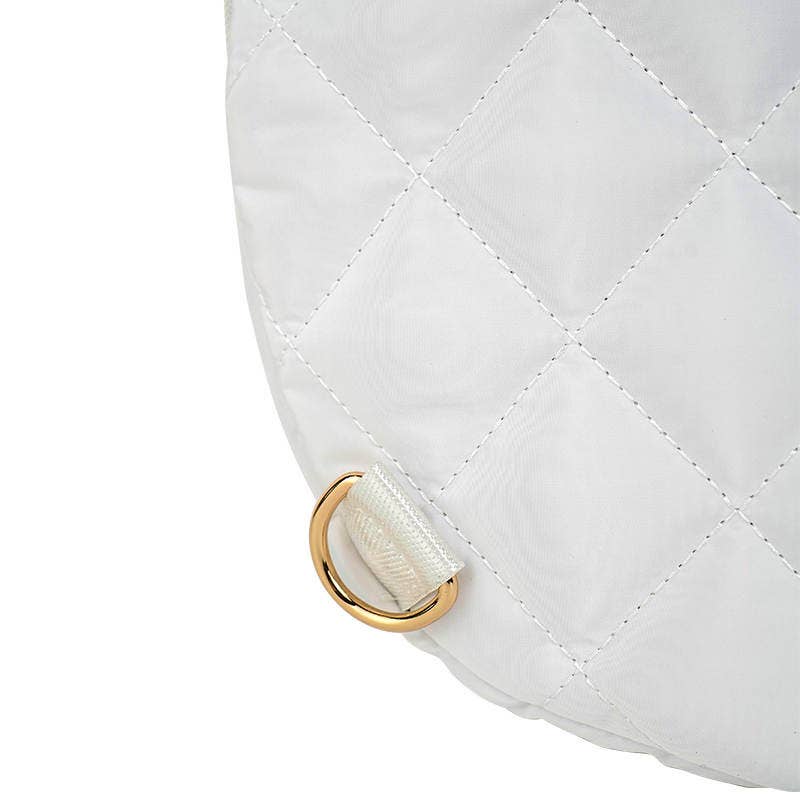 Lemonbella Quilted Pickleball Bag | Courtly White
