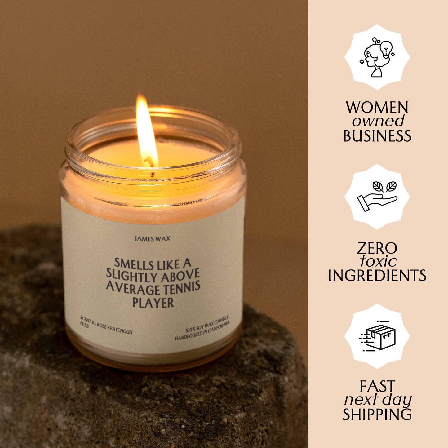 Slightly Above Average Tennis Player Candle | Coconut, Orange and a hint of overconfidence
