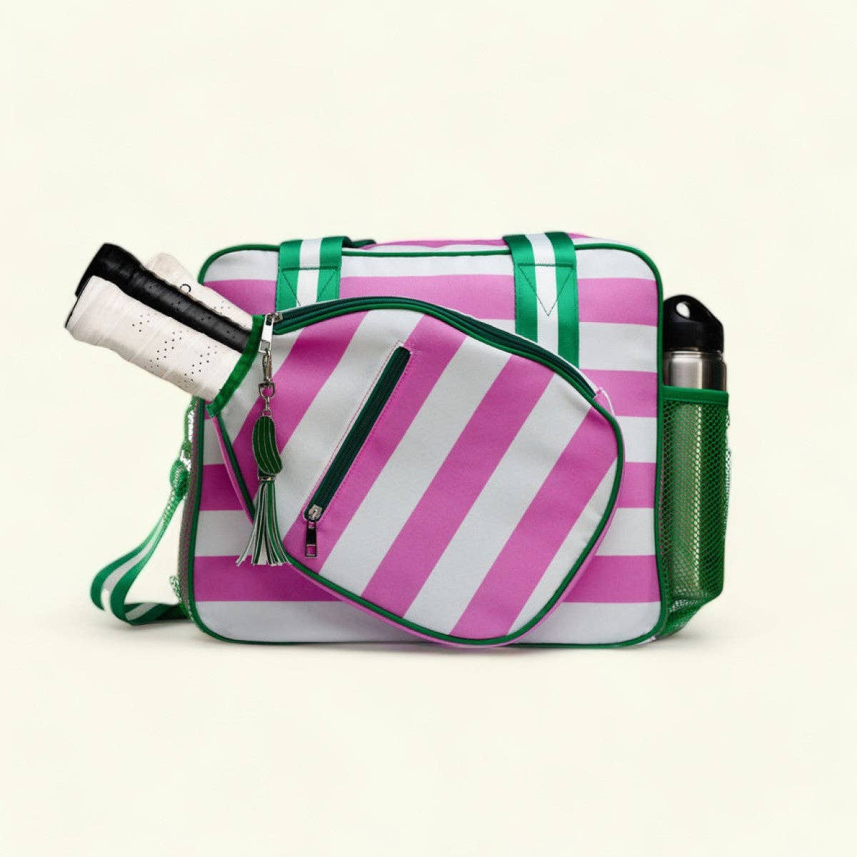 Lola Pickleball Tote | Pink & White
