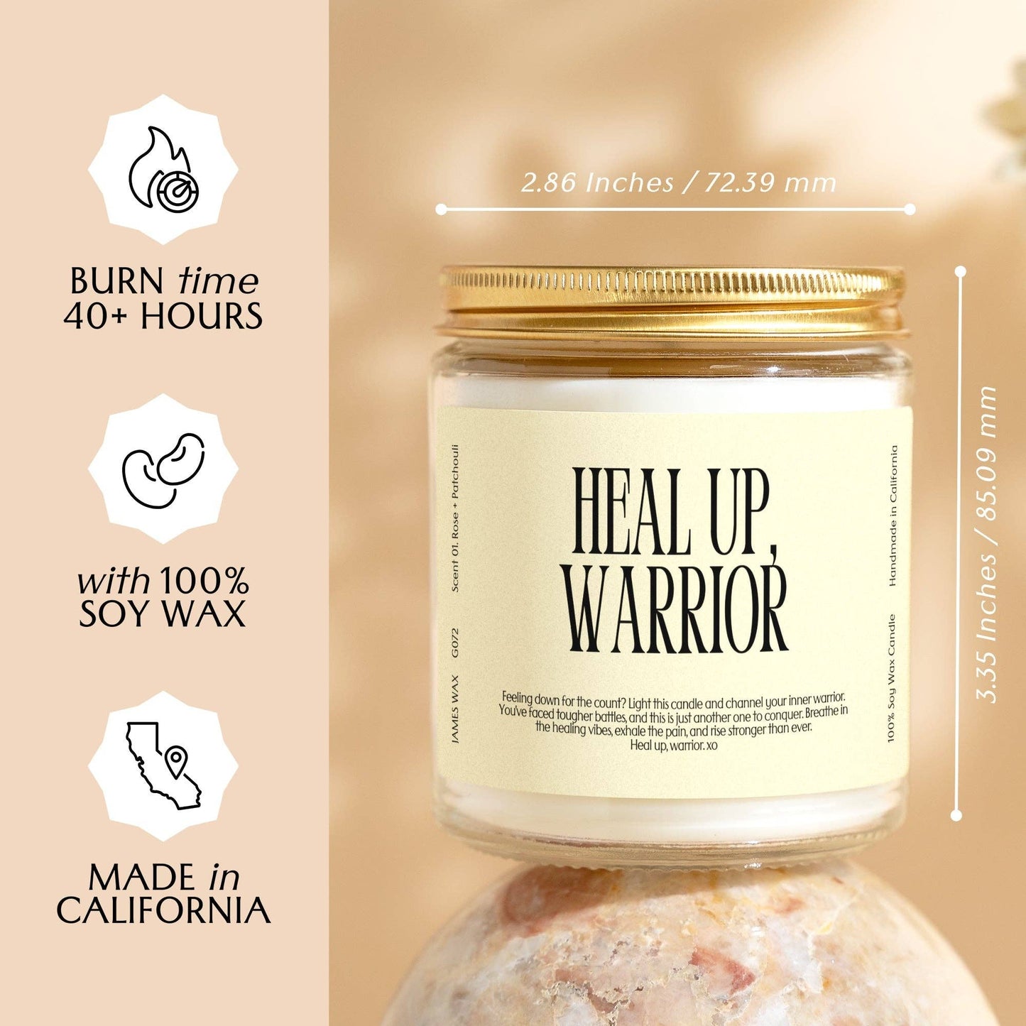Heal Up Warrior Candle | Coconut + Orange
