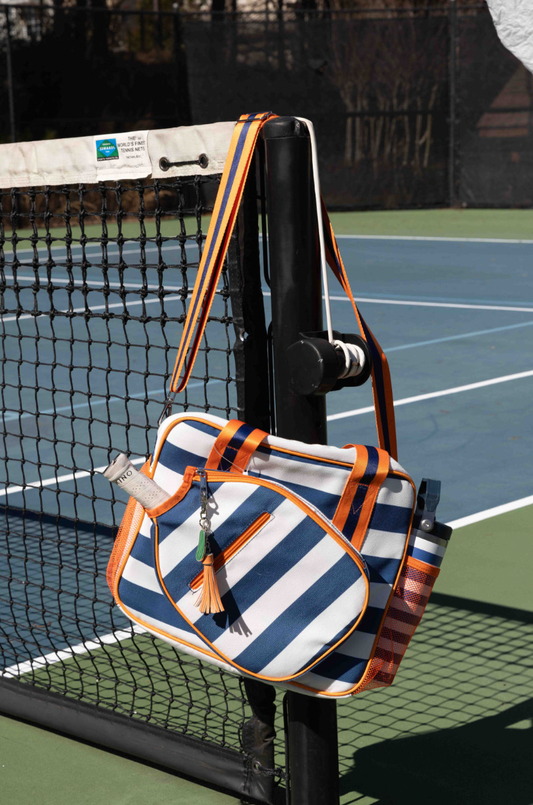 Lola Pickleball Tote Bag | Navy Stripe