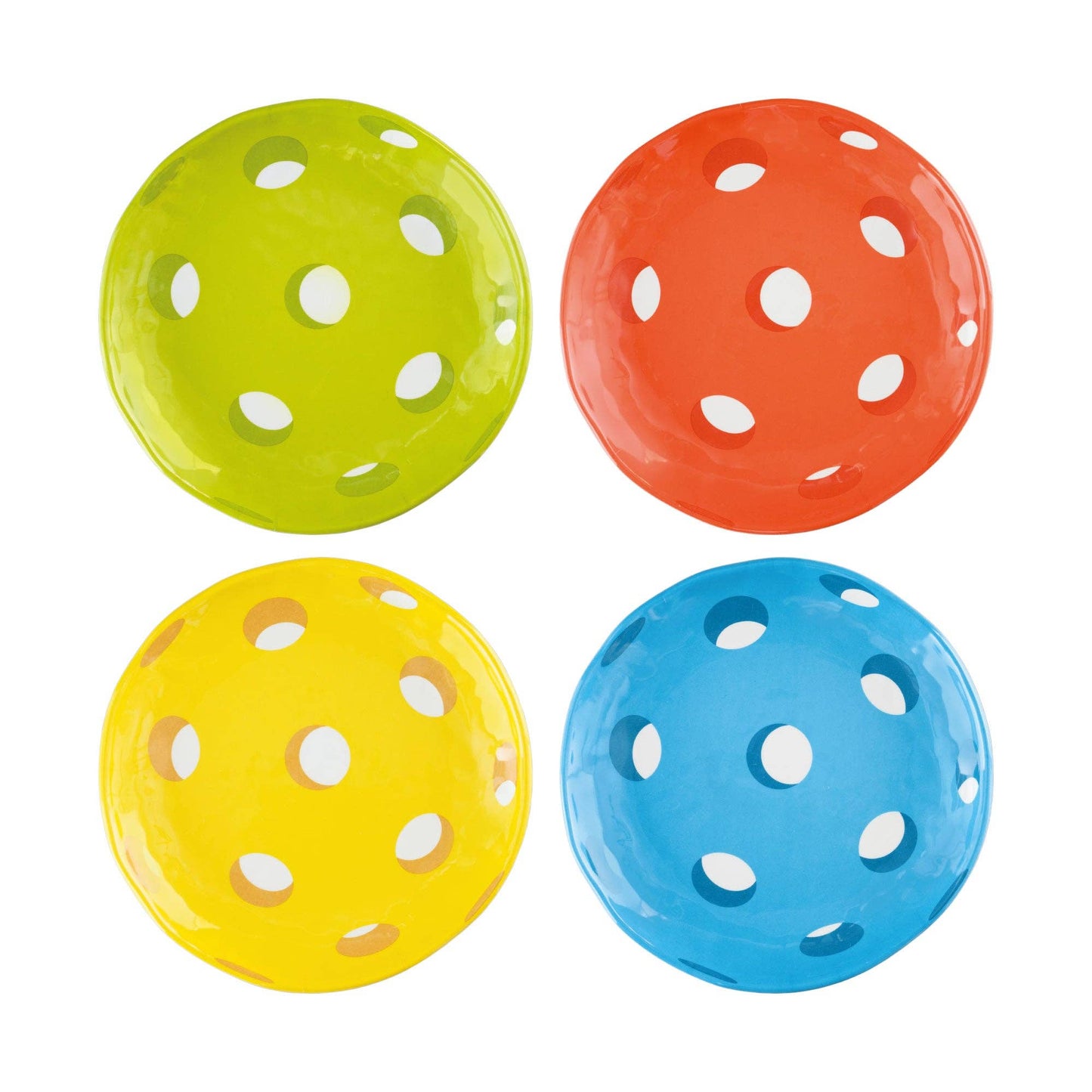 Pickleball Melamine Plate Set – Set of 4 | 6"