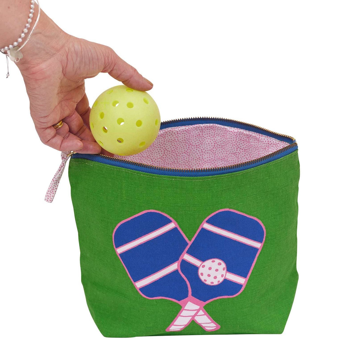 Pickleball Pouch- Green, Blue & Pink