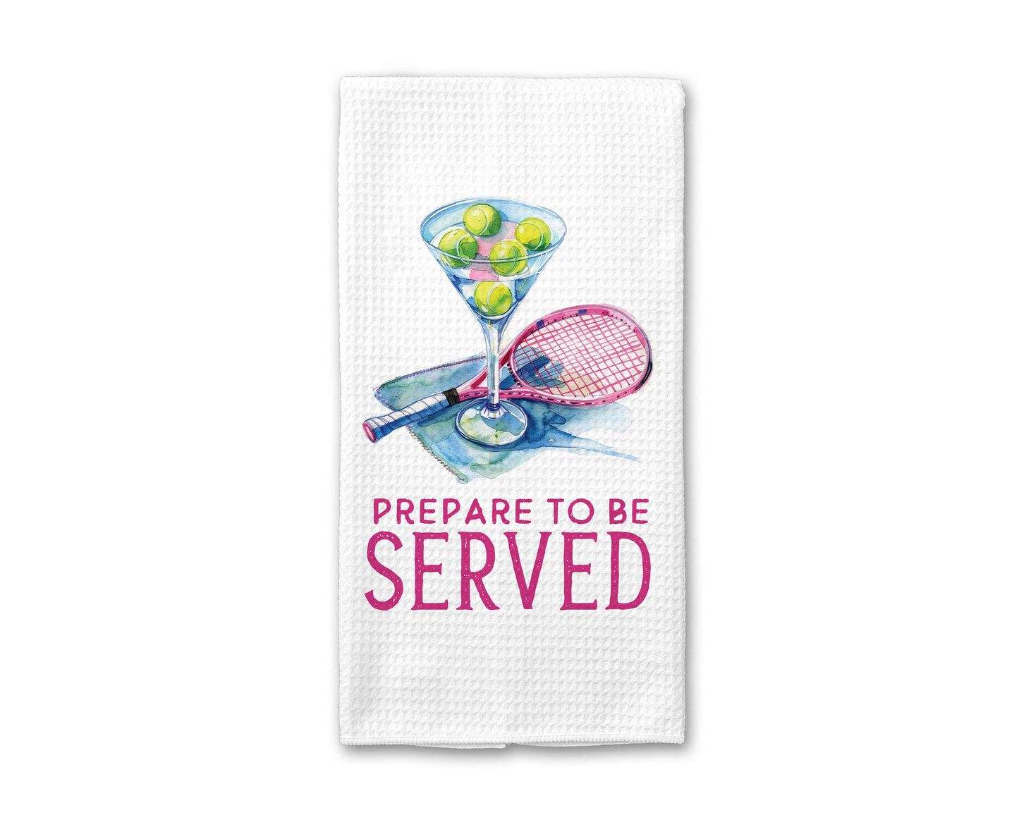 Prepare to Be Served Waffle Weave Towel