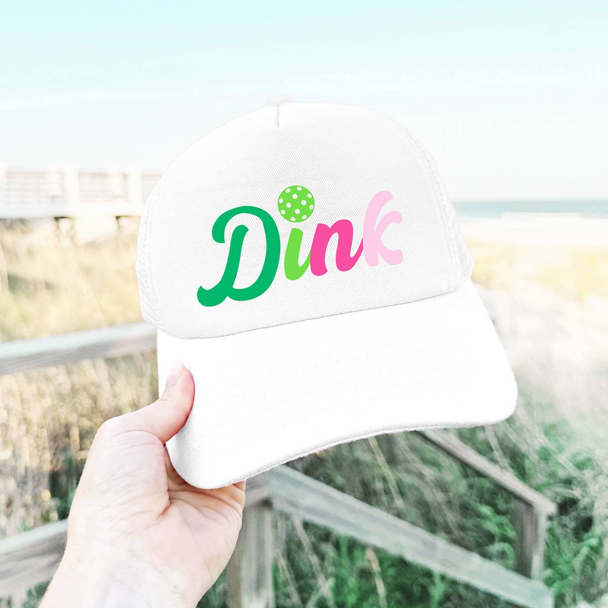 "Dink" Trucker Hat- White
